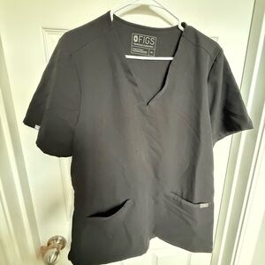Figs Black Casma Scrub Top